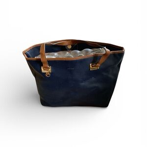 Anne Klein Navy and Brown Tote Bag